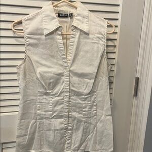 Apt. 9 Women's Cream Button Down Shirt